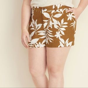 New Mid-Rise Plus-Size Everyday Linen-Blend Shorts